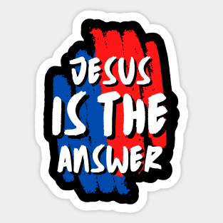 Jesus is the Answer | Christian Typography Sticker